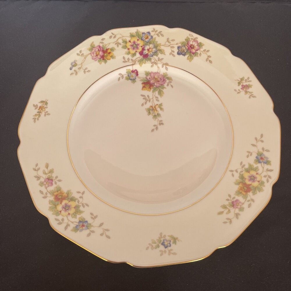 Heinrich H&C 10" Dinner Plate Selb Bavaria Germany Floral Pattern HC206